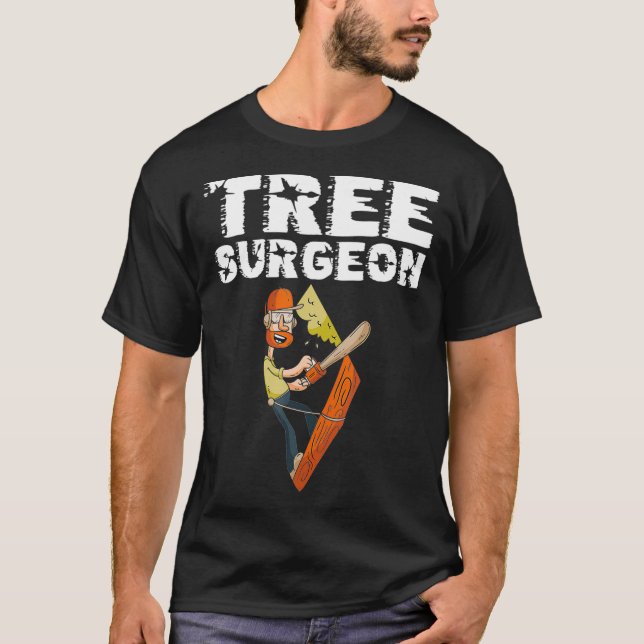 Manar Arborist Gift Pappa Träd Surgeon Climate Cha T Shirt (Framsida)