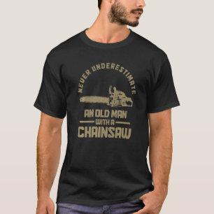 Manar Arborist Lumberjack Logger Old Man med ett c T Shirt