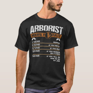 Manar Arborist timtaxa Träd Surgeon Logger Pappa T Shirt