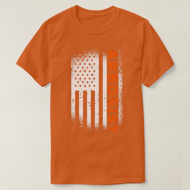 Manar Arborist US Flagga T Shirt (Design framsida)