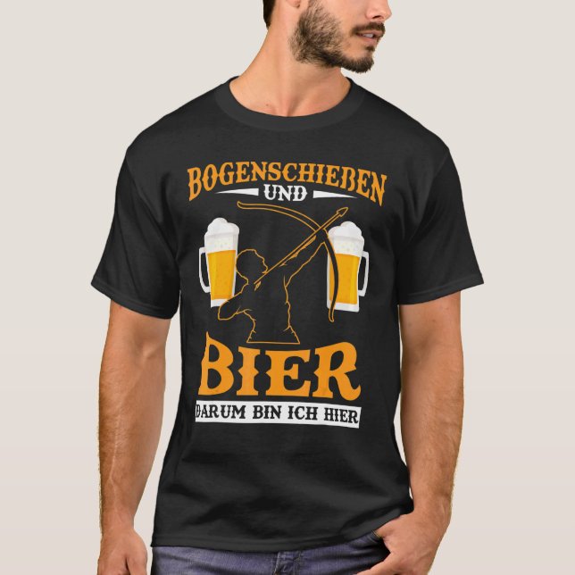 Manar Archery Beer Archer Drinking T Shirt (Framsida)