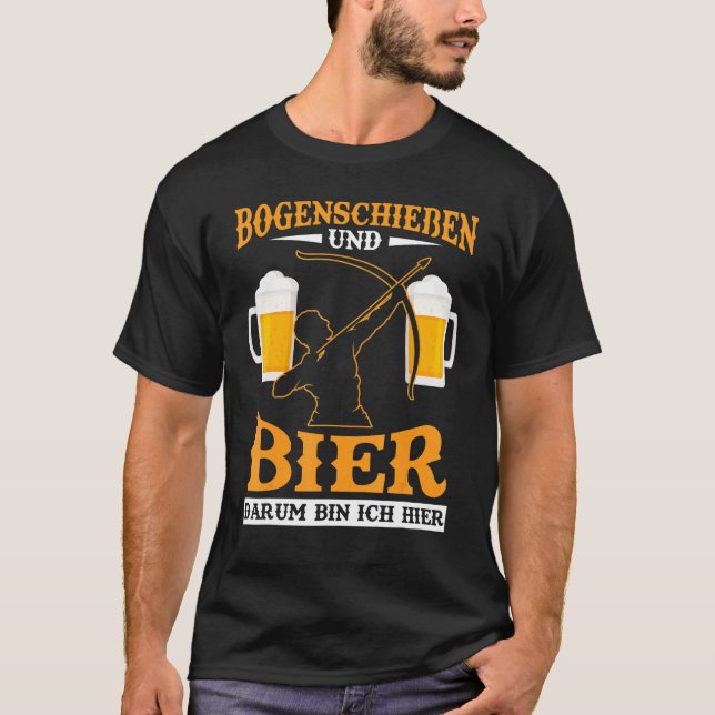 Manar Archery Beer Archer Drinking T Shirt (Framsida)