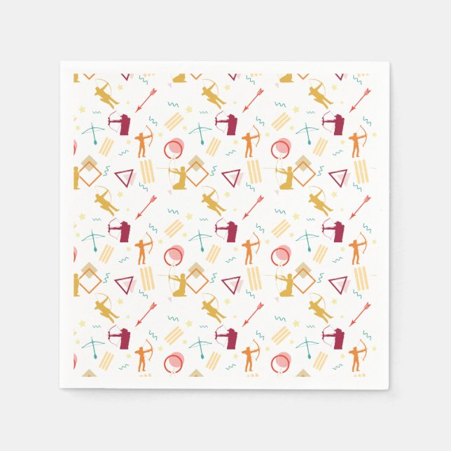 Manar Archery - Boys Bow and Arrow Mönster Pappersservett (Framsidan)