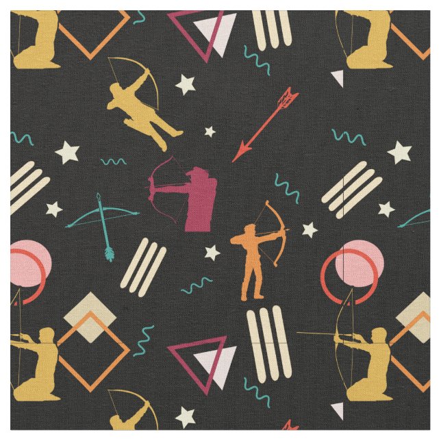 Manar Archery - Boys Bow in Arrow Abstrakt Art Tyg (Närbild)