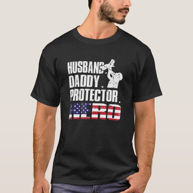Manar arméns veteran Make, pappas skyddsveterinär T Shirt (Framsida)