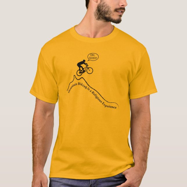 Manar "att cykla för berg är en religiösa erfar ", tee shirt (Framsida)
