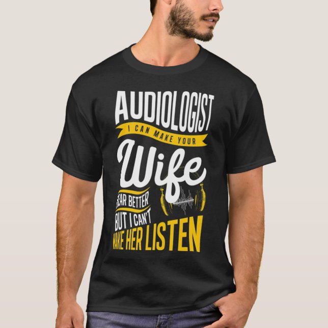 Manar Audiolog Maka Doktor till Audiology Au coola T Shirt (Framsida)
