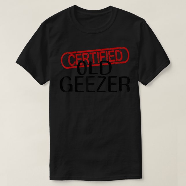 Manar AUKTORISERAD OLD GEEZER Roligt Pappa Farfar  T Shirt (Design framsida)