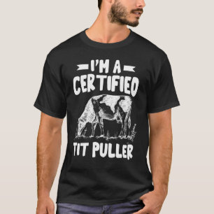 Manar Auktoriserad Tit Puller Cute Cows Animal Gra T Shirt