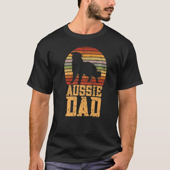 Manar Aussie Pappa Aussie Owner Australian shepher T Shirt (Framsida)