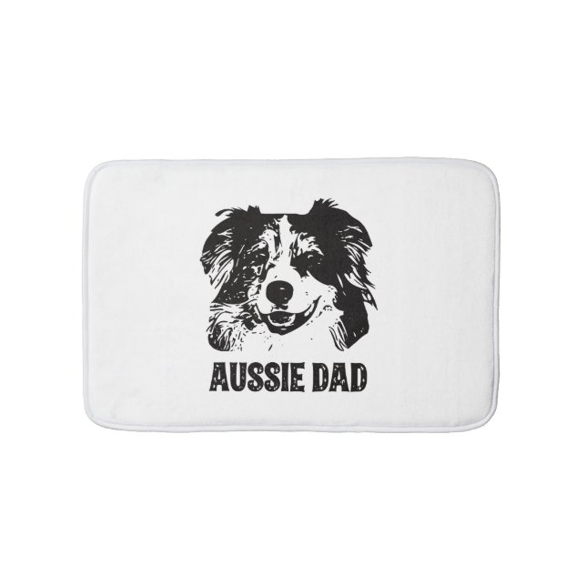 Manar Aussie Pappa - Australian shepherd Hund Papp Badrumsmatta (Framsidan)