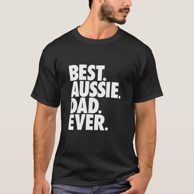Manar Aussie Pappa Australian shepherd Hund Pappa T Shirt (Framsida)