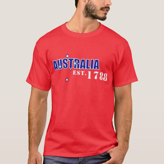 Manar Australien, Est. 1788 Tee Shirt (Framsida)