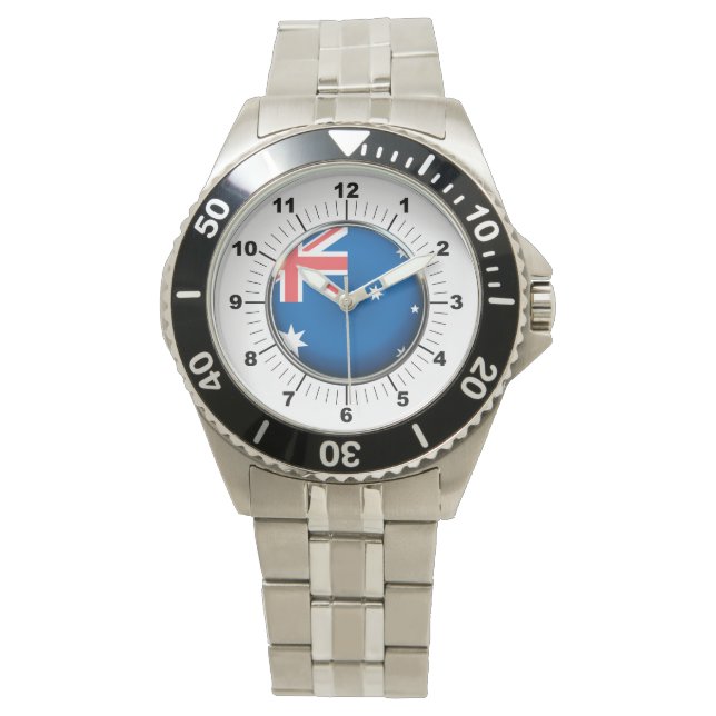Manar Australien Flagga Stainless Steel Watch Armbandsur (Framsida)