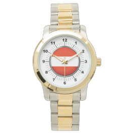 Manar Austria Flagga Oversized Two-Tone Watch Armbandsur