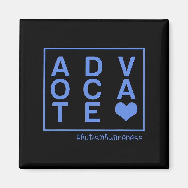 Manar Autism Awareness Advocate Unique Embrace Dis Magnet (Framsidan)