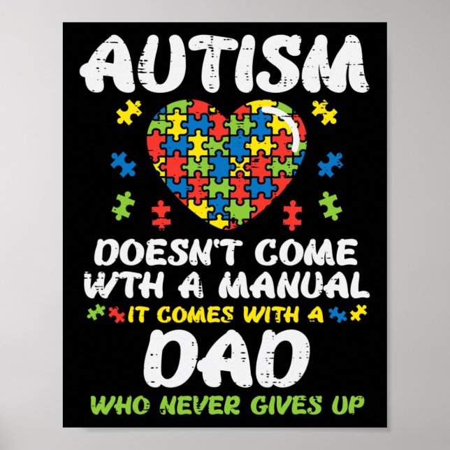 Manar Autism Kom med manuell Pappa Puzzle Awa Poster (Framsidan)