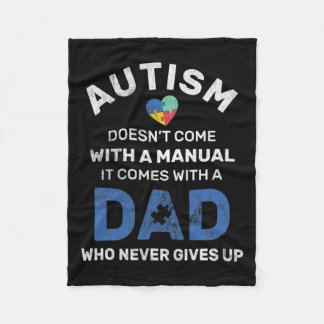 Manar Autism Pappa aldrig Ge upp medvetandegörande Fleecefilt