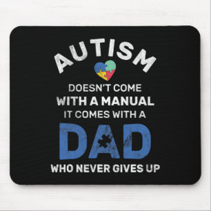 Manar Autism Pappa aldrig Ge upp medvetandegörande Musmatta