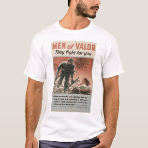 manar av affischt-skjortan för valor WWII Tee