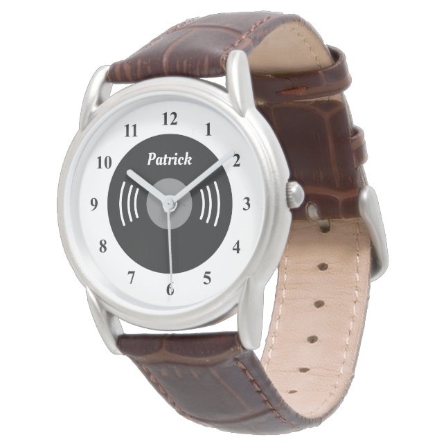 manar av anpassningsbarnas vinylfonogramframställn armbandsur (Vinklad)