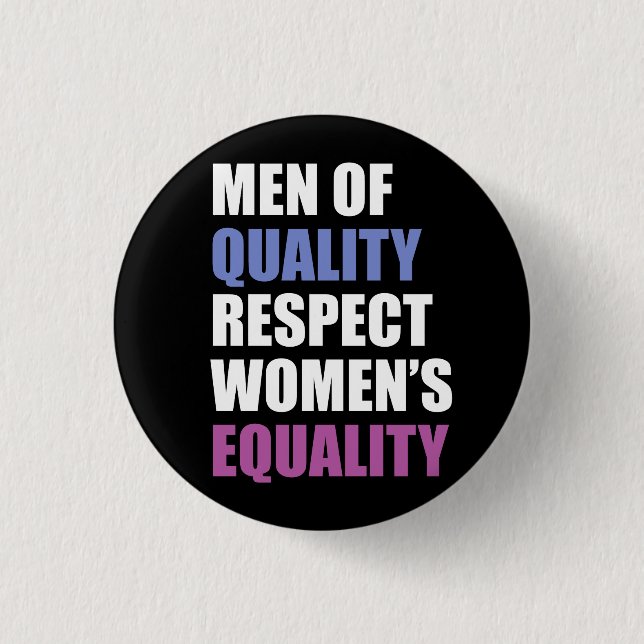 "Manar av kvalitets- respektkvinna jämställdhet ", Knapp (Framsida)