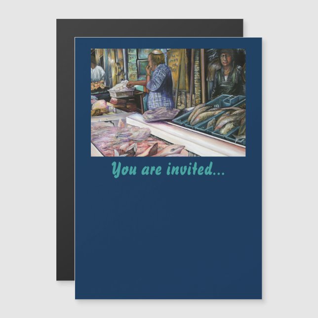 Manar av öknen, havsgåvor, Jerusalem Magnetisk Inbjudningskort (Fram/baksida)