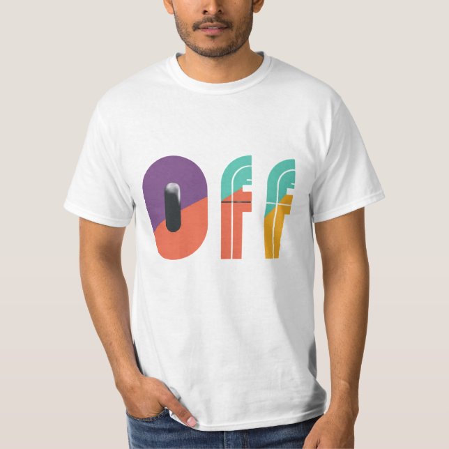 Manar av text utanför design t shirt (Framsida)