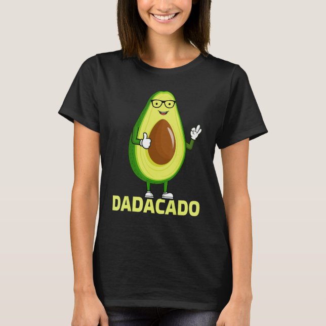 Manar Avocado Dadacado Fars dag Avocado Pappa T Shirt (Framsida)