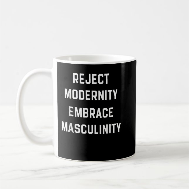 Manar Avvisa modernt embrace Masculinity, manlig b Kaffemugg (Vänster)