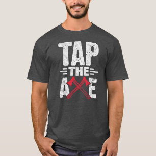 Manar Ax Hatchet som kastar lumberjack Knacka Ax T Shirt