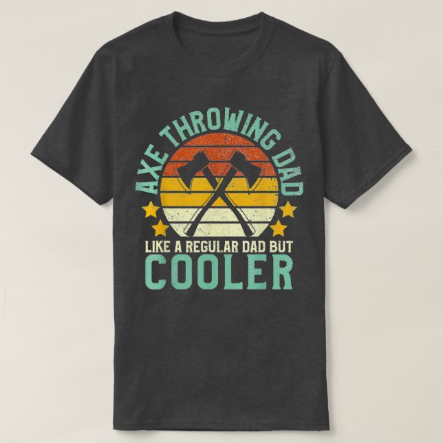 Manar Ax Throwing Pappa Funny Fars dag Hatchet Th T Shirt (Design framsida)