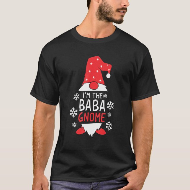 Manar Baba Gnome Tee-familjen matchande jul Paja T Shirt (Framsida)
