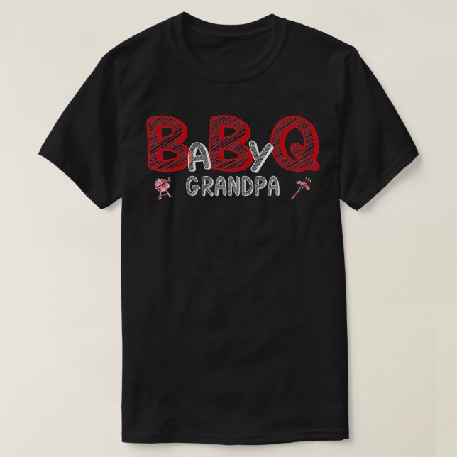 Manar Baby Bbq Shower Grandpa Baby Shower Theme Ma T Shirt (Design framsida)