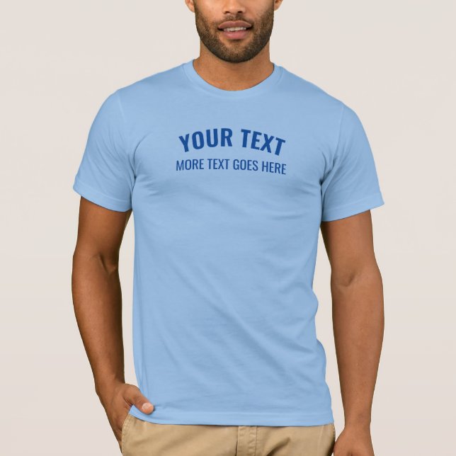 Manar Baby blue Kortärmad, modern Elegant T Shirt (Framsida)