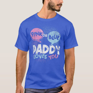 Manar Baby Shower Pappa Rosa eller Blue Pappa Kärl T Shirt