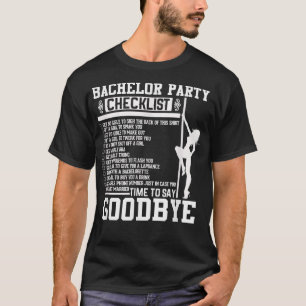 Manar Bachelor Party Checklist Groom Marskalkars W T Shirt