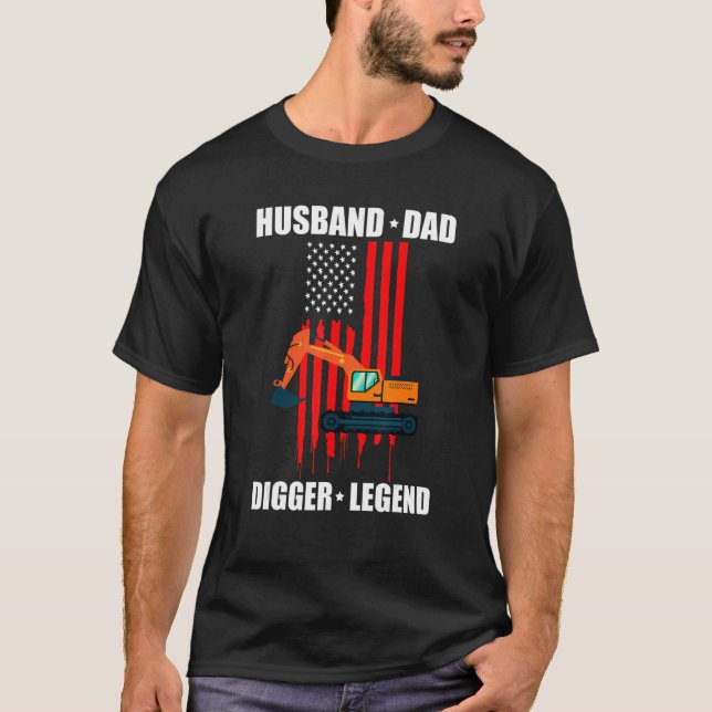 Manar Backhoe Operator for Excavator Sand Digger 4 T Shirt (Framsida)