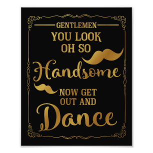 manar badskylt bröllop guld fototryck