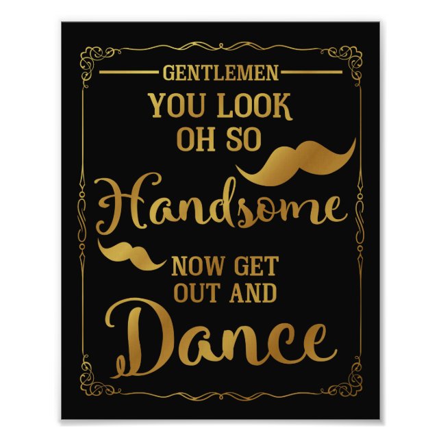 manar badskylt bröllop guld fototryck (Framsidan)