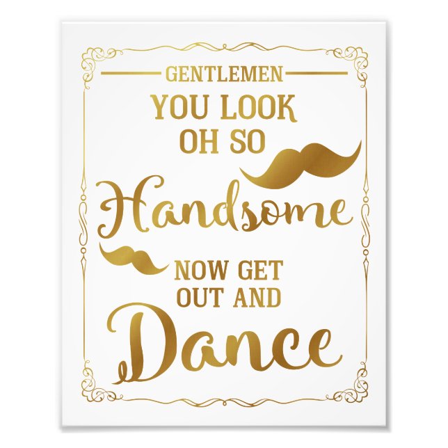 manar badskylt bröllop guld fototryck (Framsidan)