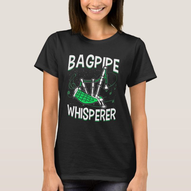 Manar Bagpipe Player Bagpipe Whisperer Scottish Ba T Shirt (Framsida)