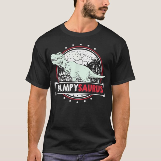 Manar BampySaurus T Rex för Bampy Funny Manar T Shirt (Framsida)