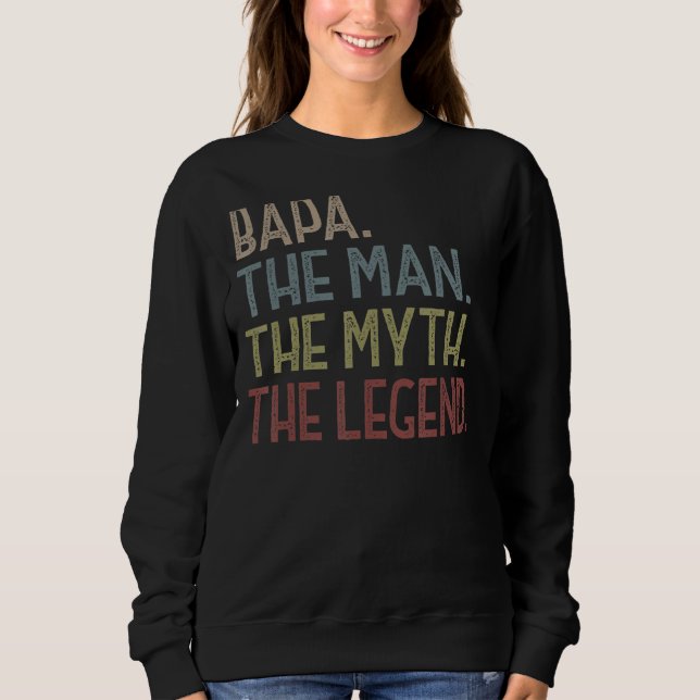 Manar Bapa Man Myth Legend För manar Grandad Far T Shirt (Framsida)