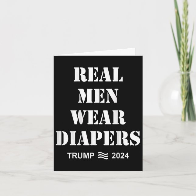 Manar Bära Diaper Trump 2024 Funny Manar Bära Diap Kort (Framsida)