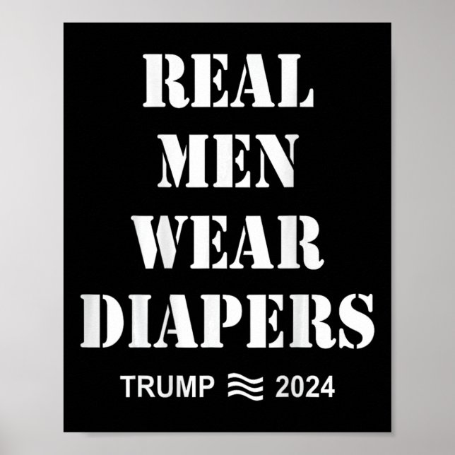 Manar Bära Diaper Trump 2024 Funny Manar Bära Diap Poster (Framsidan)