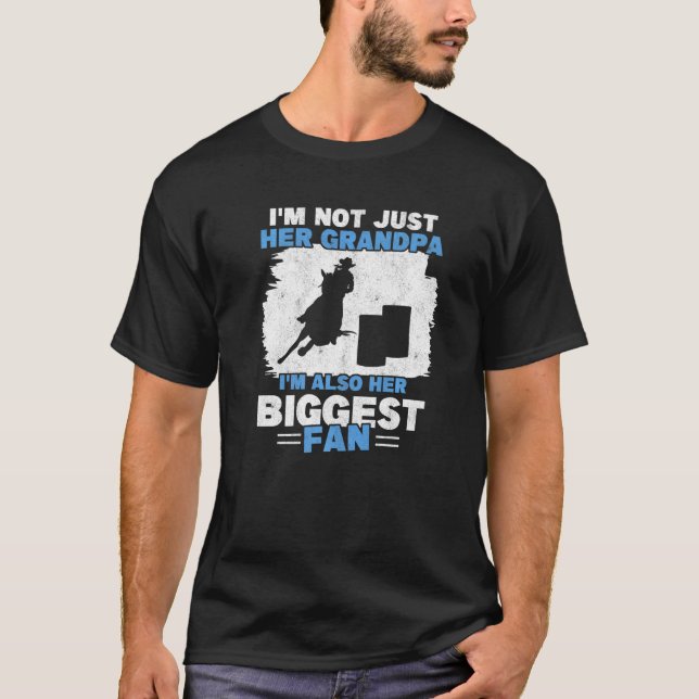 Manar Barrel Racer Fläkt Grandpa Grandfather Horse T Shirt (Framsida)