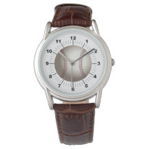 Manar Baseball Classic Brown Leather Watch