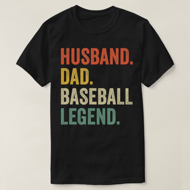 Manar Baseball Coach Player Funny Make Pappa Legen T Shirt (Design framsida)
