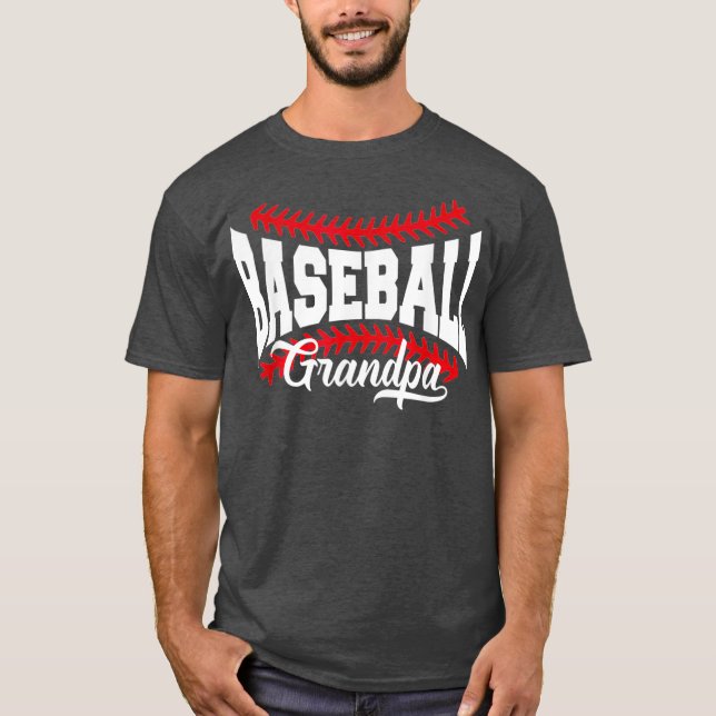 Manar Baseball Grandpa T Shirt (Framsida)